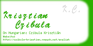 krisztian czibula business card
